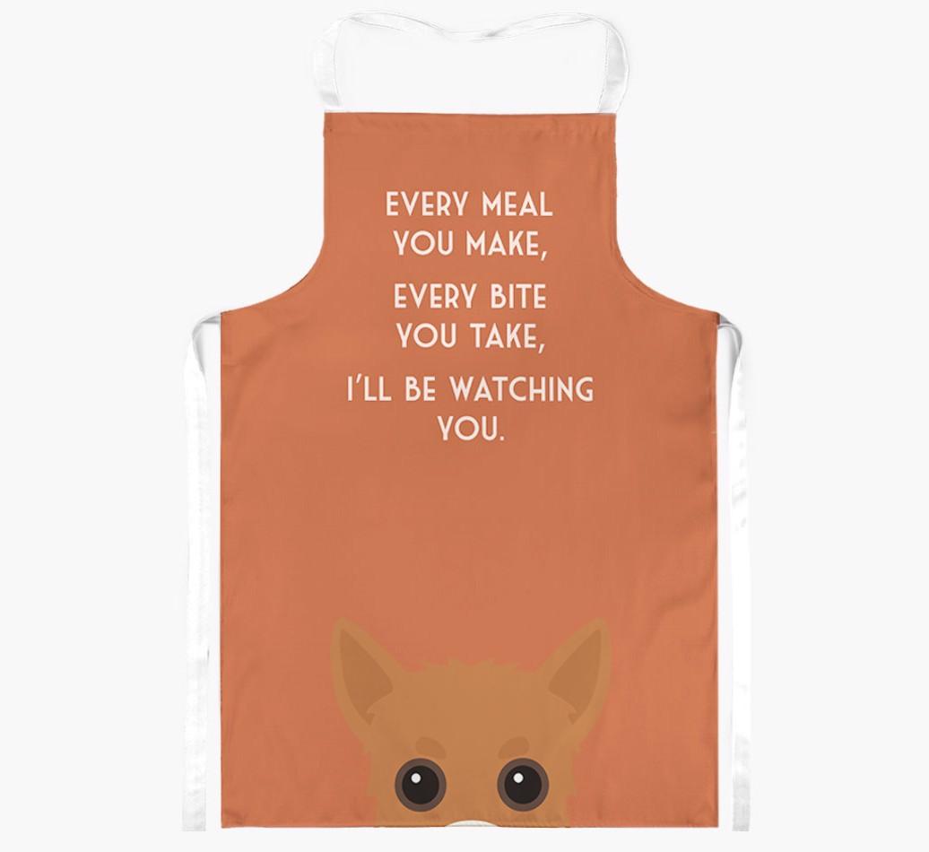 I'll Be Watching You: Personalized {breedFullName} Apron