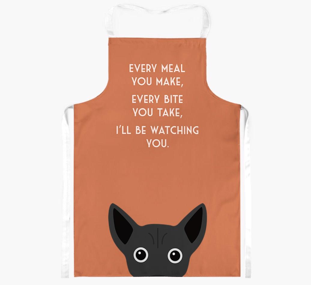 I'll Be Watching You: Personalized {breedFullName} Apron