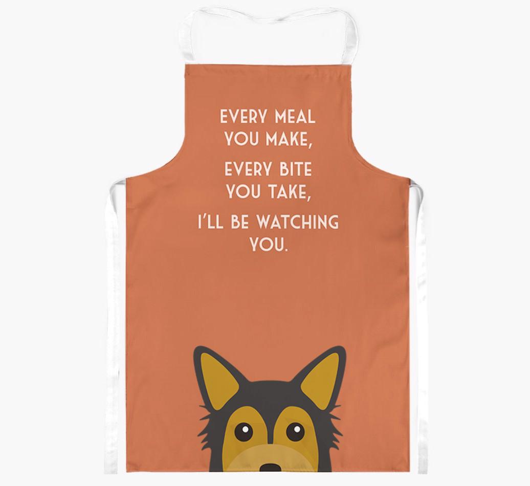 I'll Be Watching You: Personalized {breedFullName} Apron