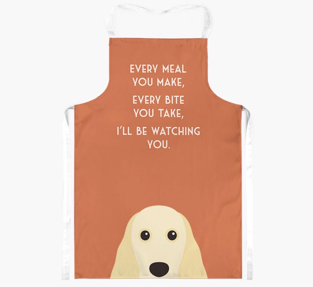 I'll Be Watching You: Personalized {breedFullName} Apron