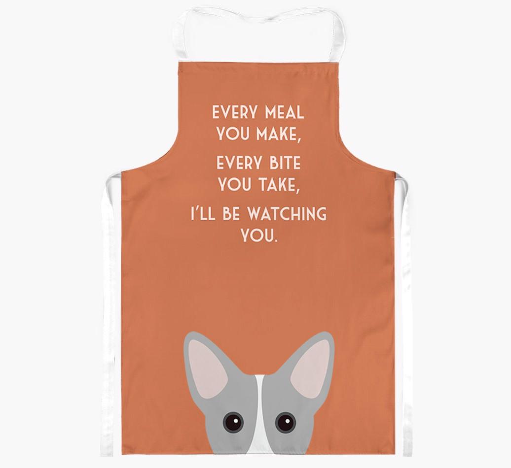 I'll Be Watching You: Personalized {breedFullName} Apron