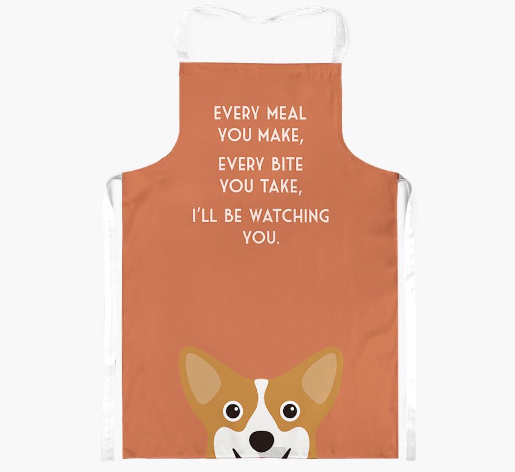 I'll Be Watching You: Personalized {breedFullName} Apron