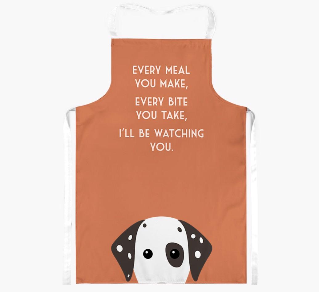 I'll Be Watching You: Personalized {breedFullName} Apron