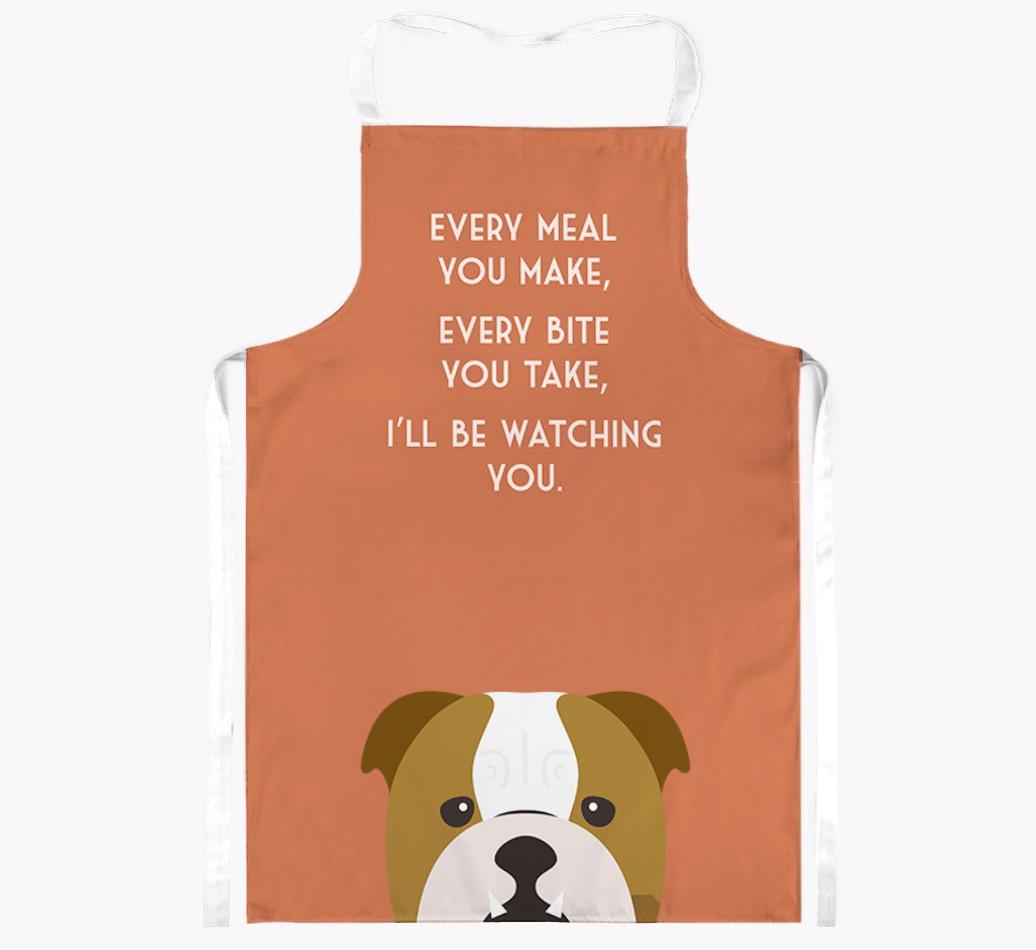 I'll Be Watching You: Personalized {breedFullName} Apron