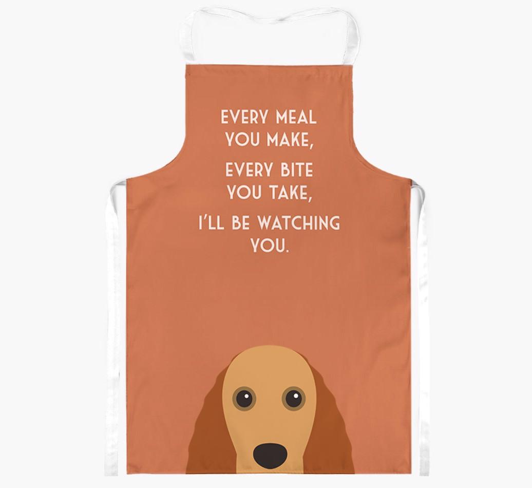 I'll Be Watching You: Personalized {breedFullName} Apron