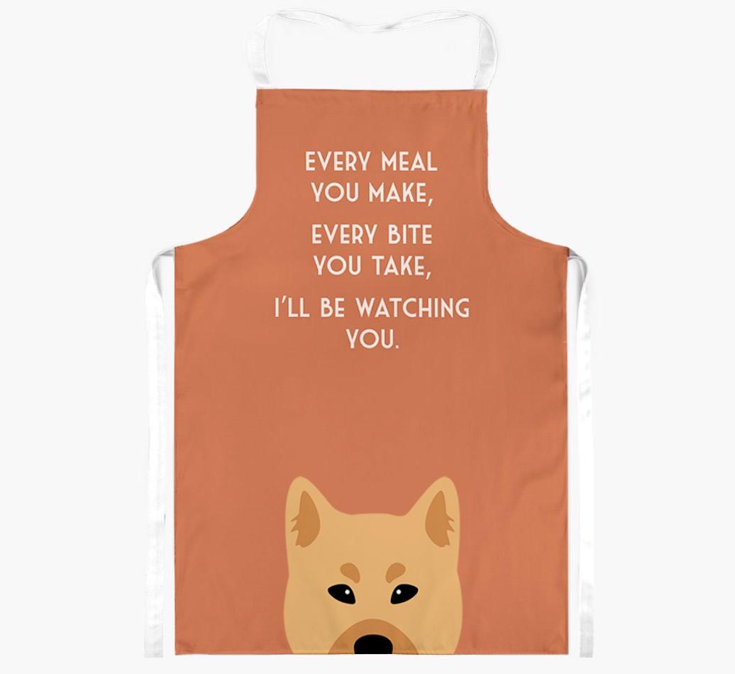 I'll Be Watching You: Personalized {breedFullName} Apron