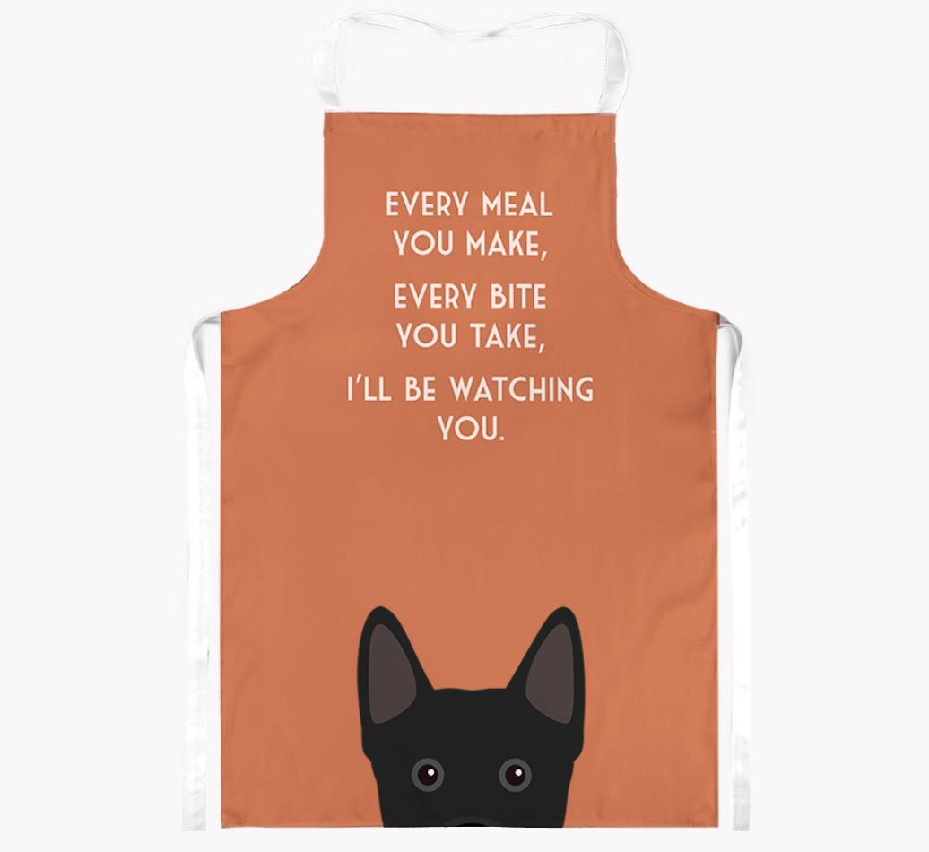 I'll Be Watching You: Personalized {breedFullName} Apron