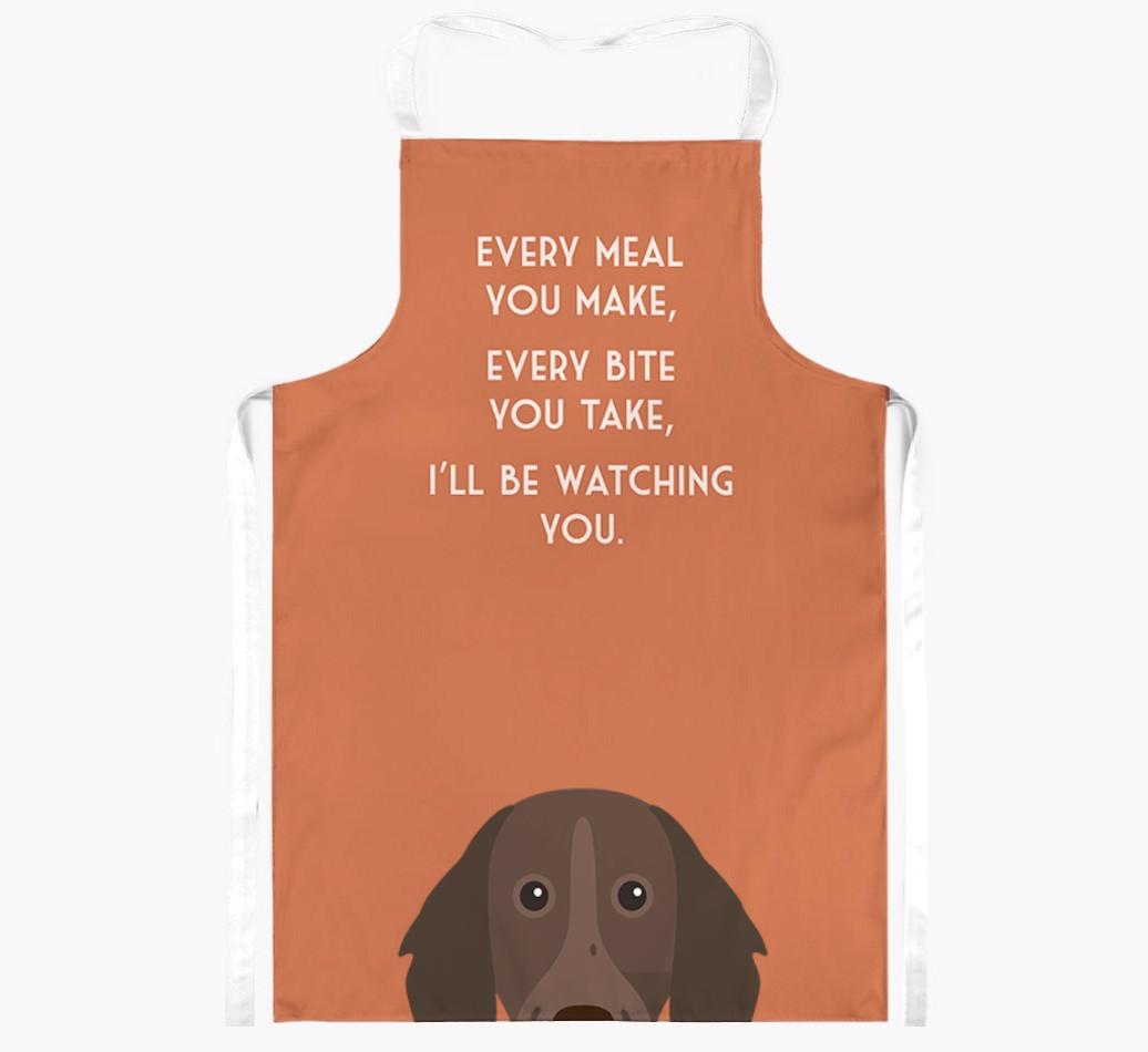 I'll Be Watching You: Personalized {breedFullName} Apron