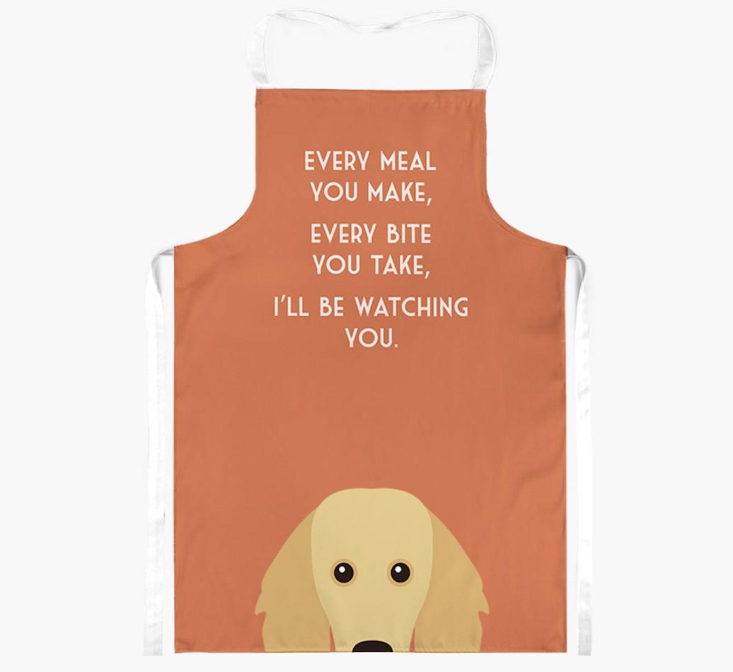I'll Be Watching You: Personalized {breedFullName} Apron