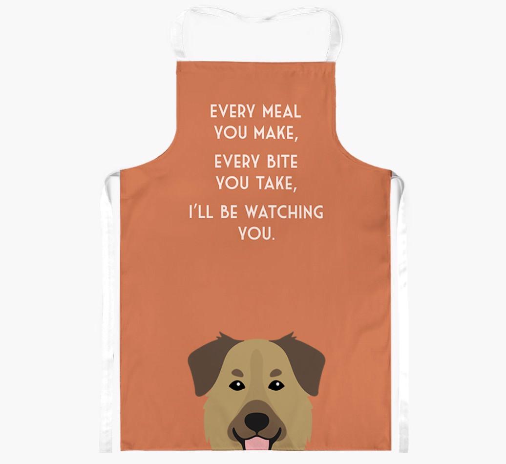 I'll Be Watching You: Personalized {breedFullName} Apron