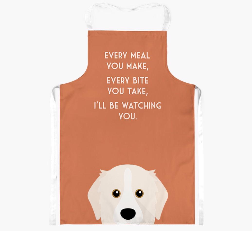 I'll Be Watching You: Personalized {breedFullName} Apron