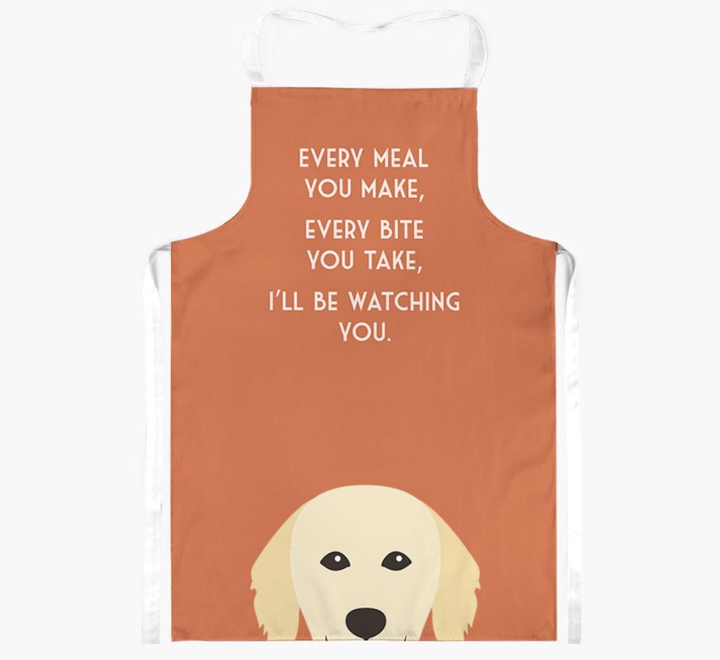 I'll Be Watching You: Personalized {breedFullName} Apron