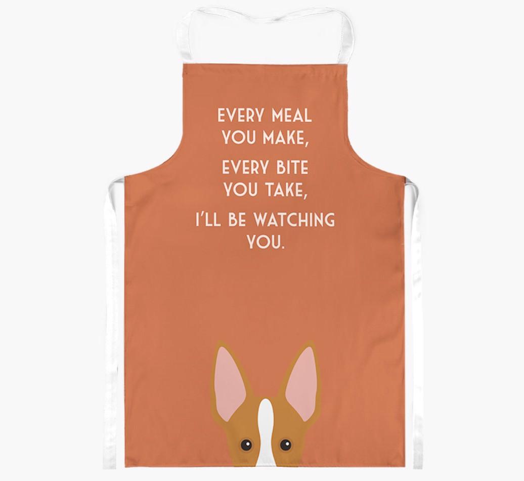 I'll Be Watching You: Personalized {breedFullName} Apron