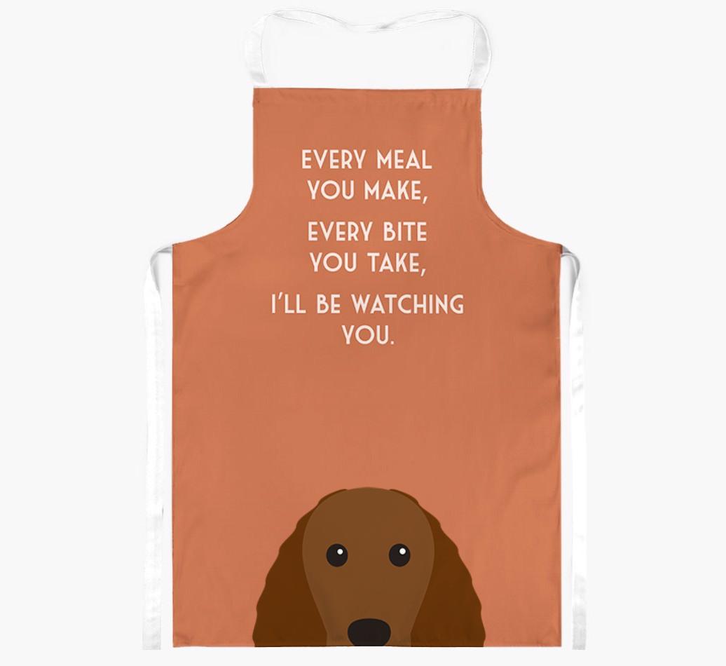 I'll Be Watching You: Personalized {breedFullName} Apron