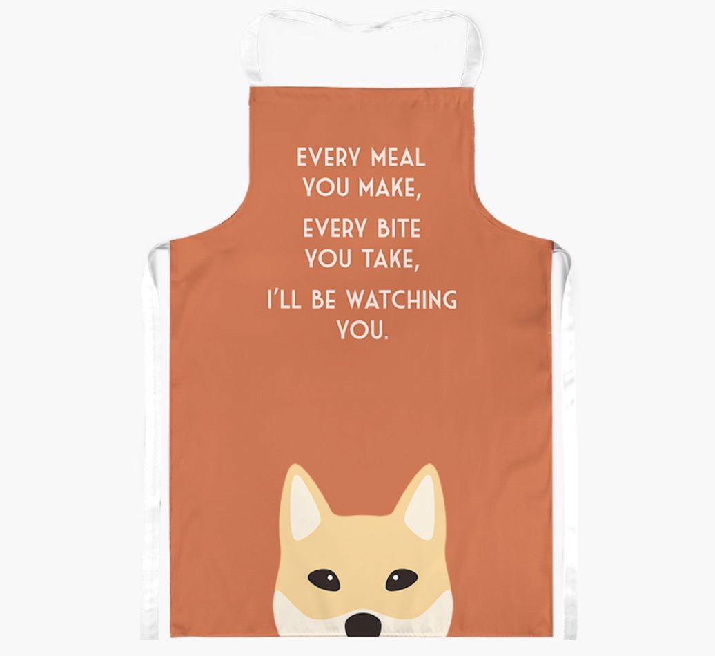 I'll Be Watching You: Personalized {breedFullName} Apron