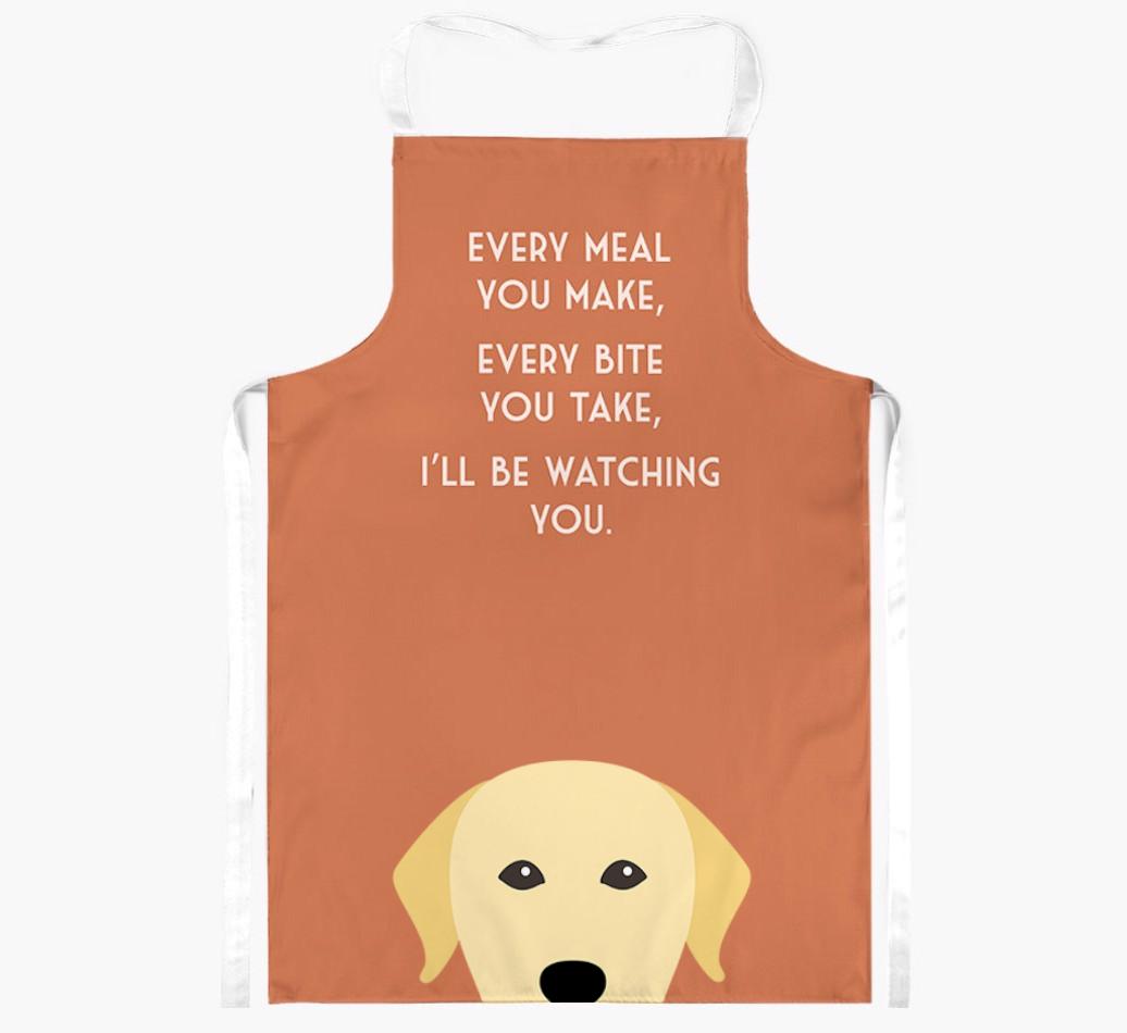 I'll Be Watching You: Personalized {breedFullName} Apron