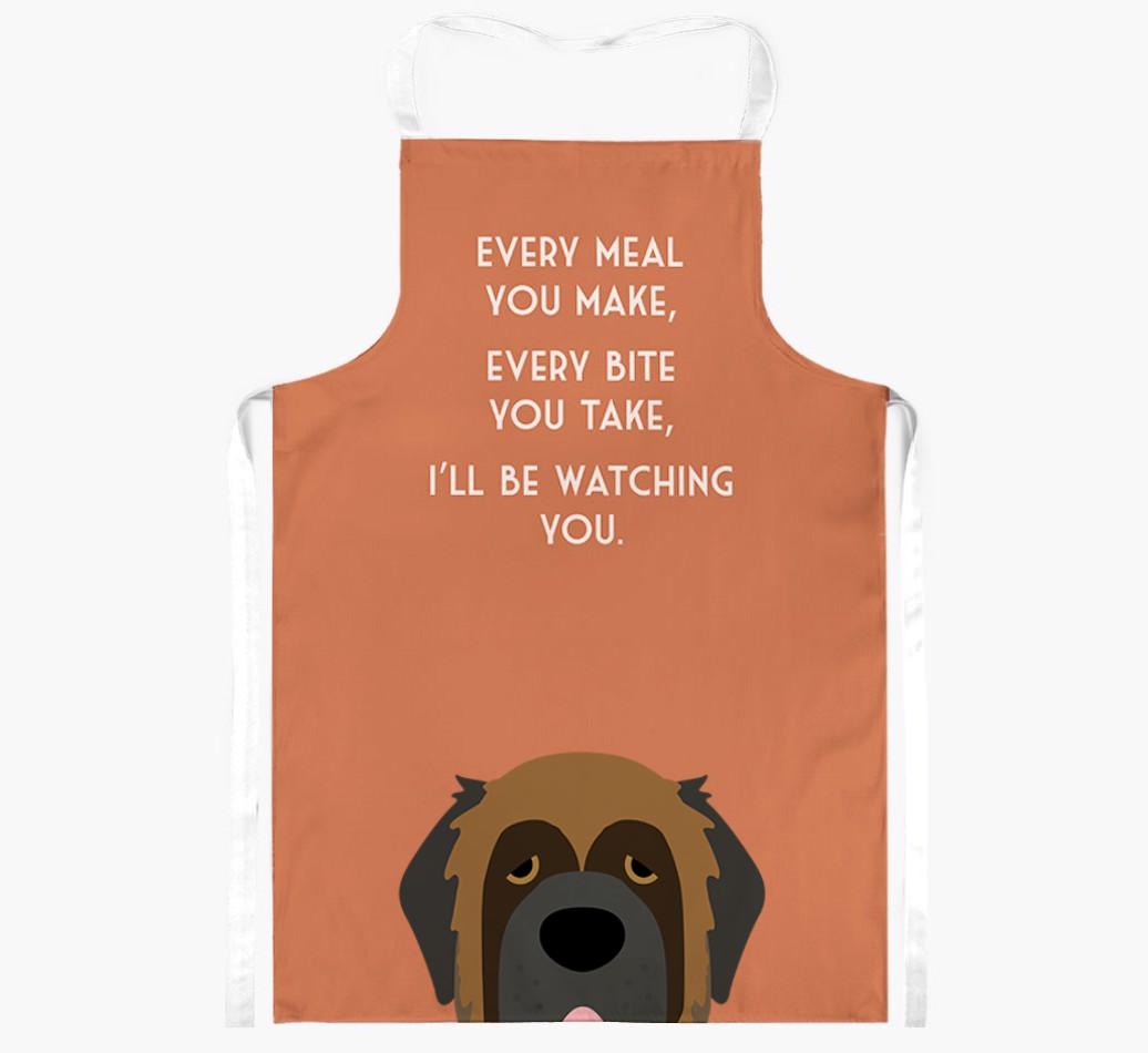 I'll Be Watching You: Personalized {breedFullName} Apron