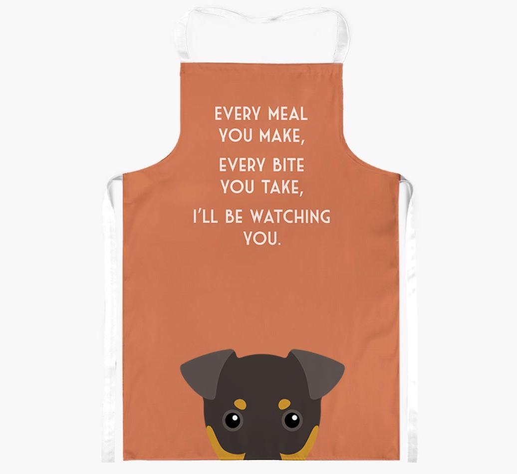 I'll Be Watching You: Personalized {breedFullName} Apron