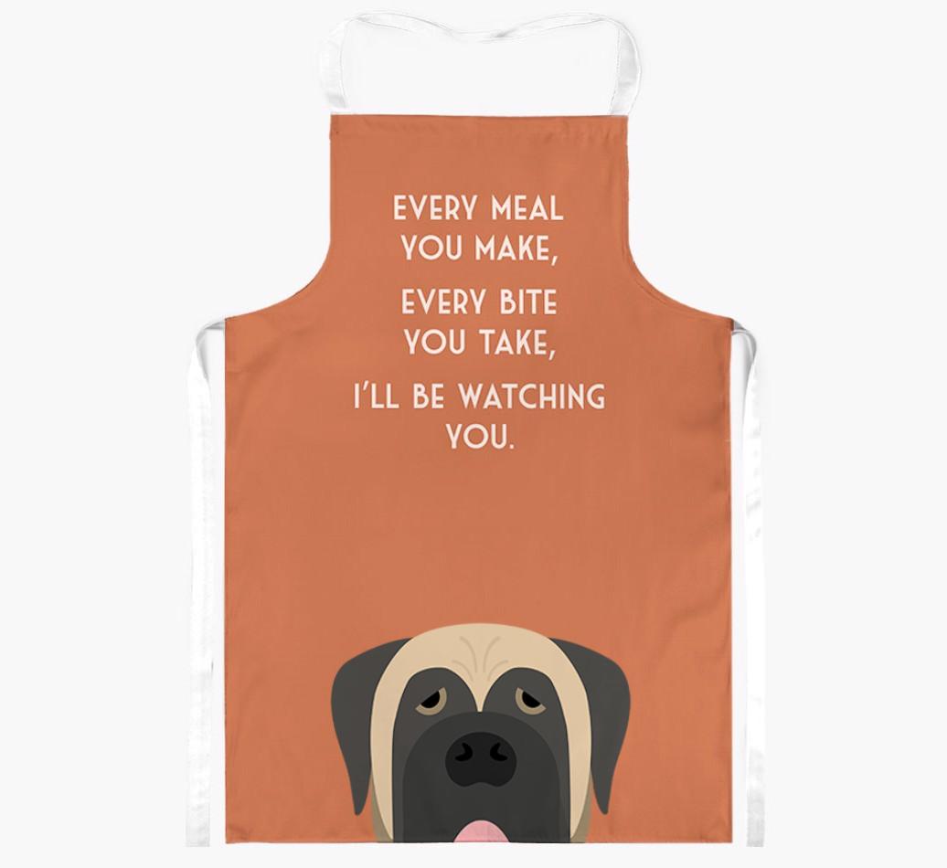 I'll Be Watching You: Personalized {breedFullName} Apron