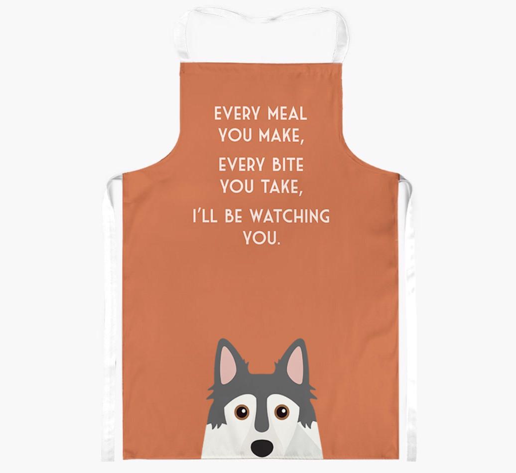 I'll Be Watching You: Personalized {breedFullName} Apron