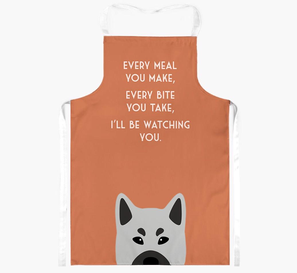 I'll Be Watching You: Personalized {breedFullName} Apron