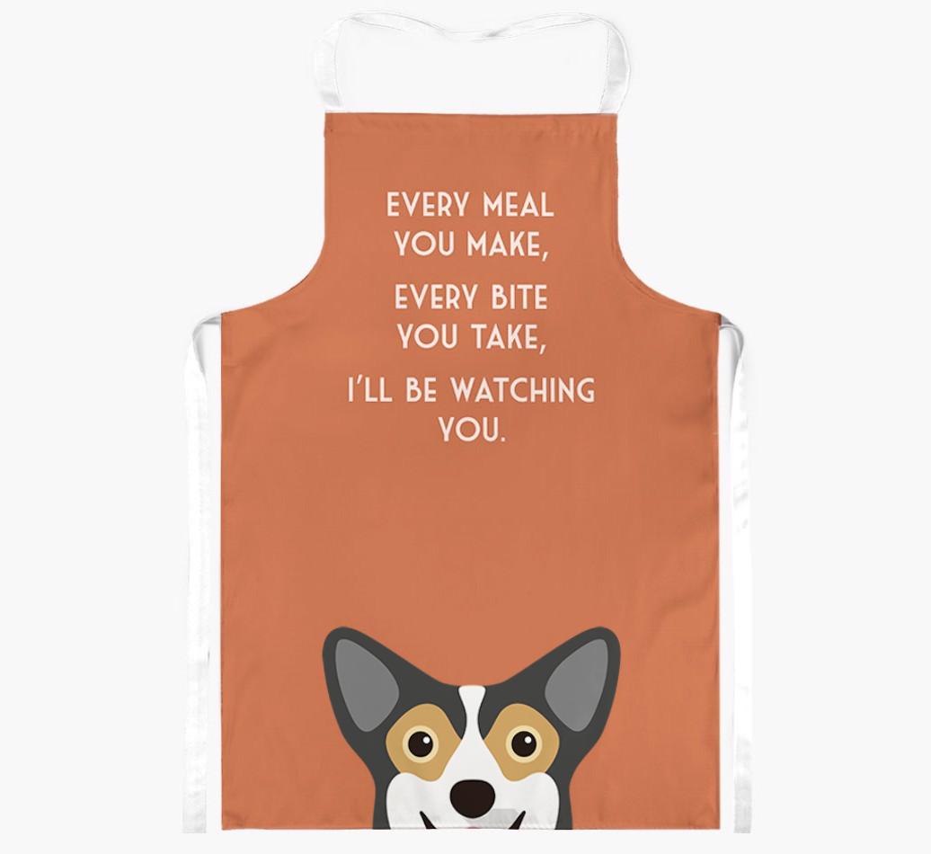 I'll Be Watching You: Personalized {breedFullName} Apron