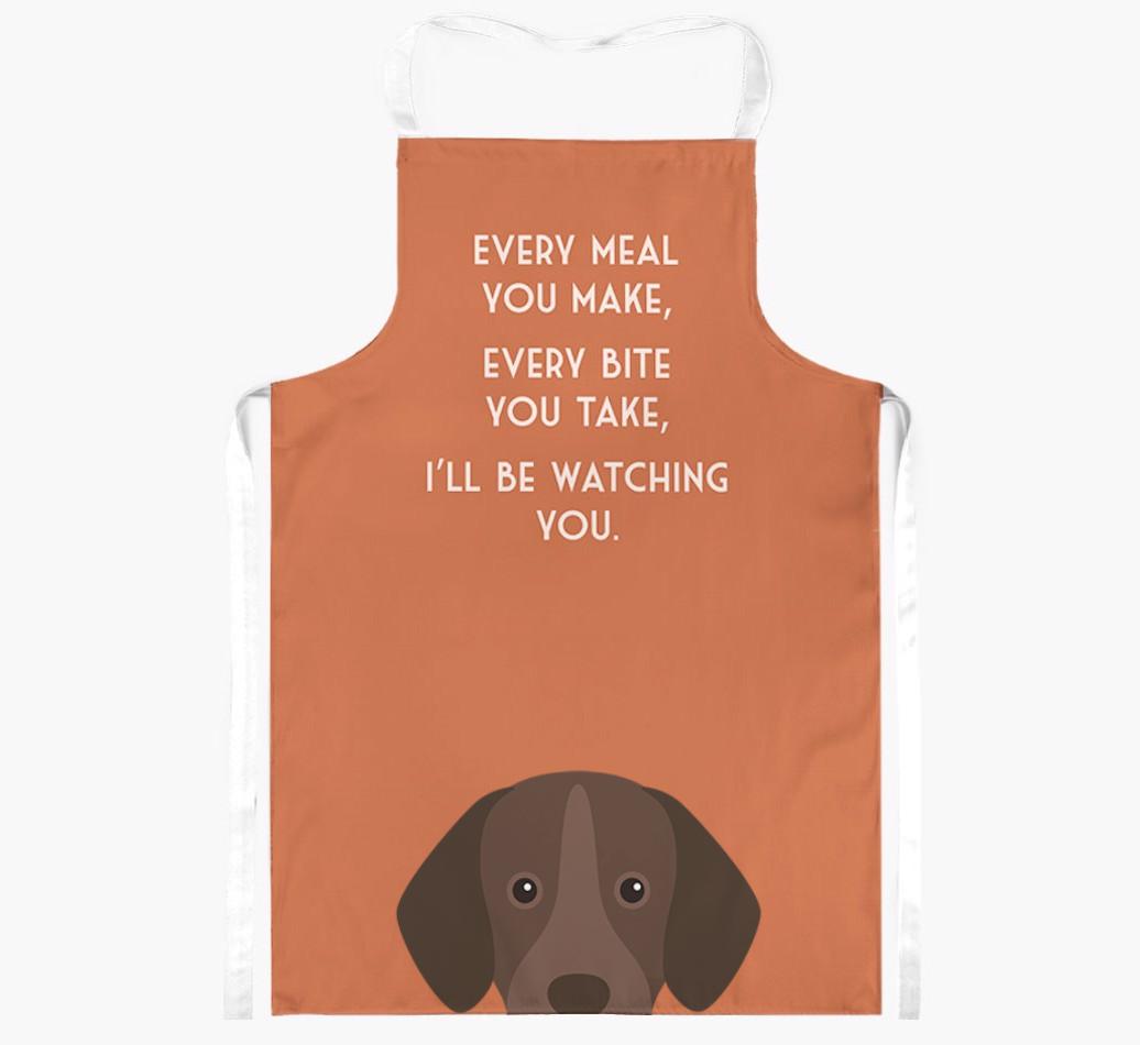 I'll Be Watching You: Personalized {breedFullName} Apron