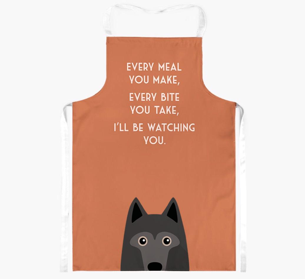 I'll Be Watching You: Personalized {breedFullName} Apron