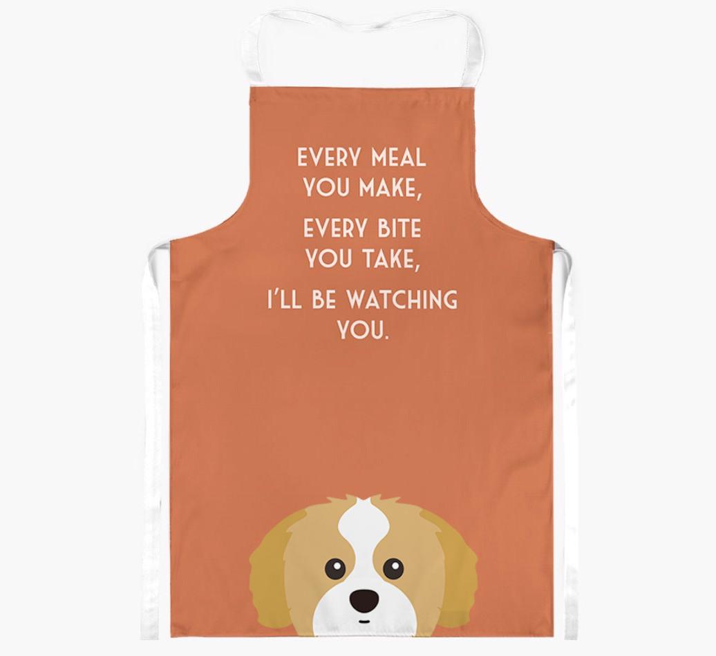 I'll Be Watching You: Personalized {breedFullName} Apron