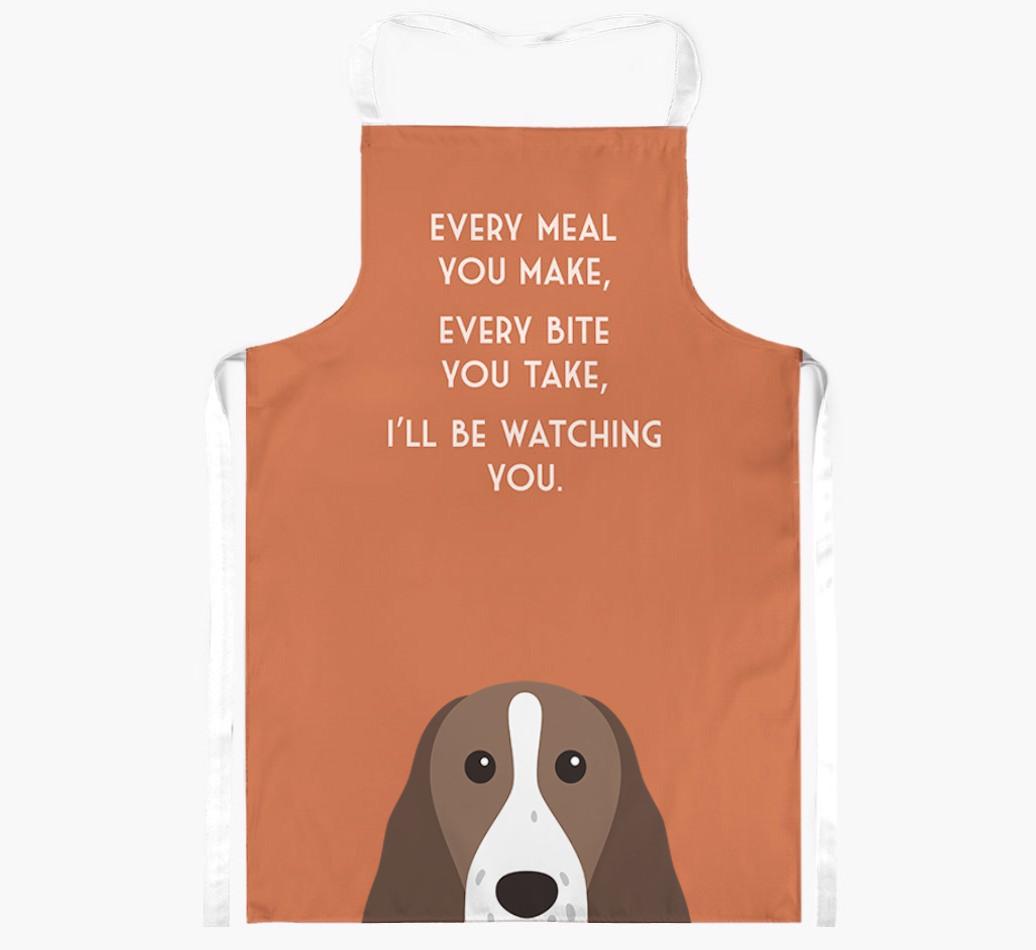I'll Be Watching You: Personalized {breedFullName} Apron