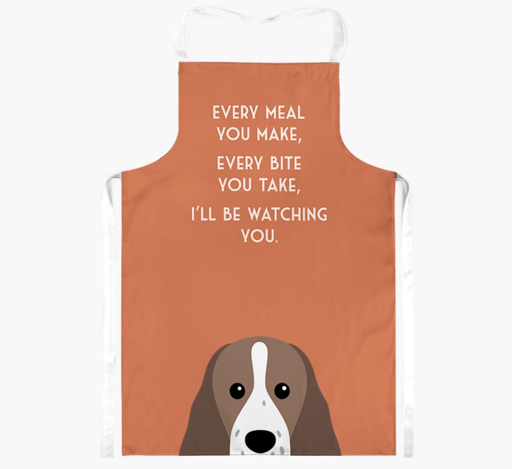 I'll Be Watching You: Personalized {breedFullName} Apron