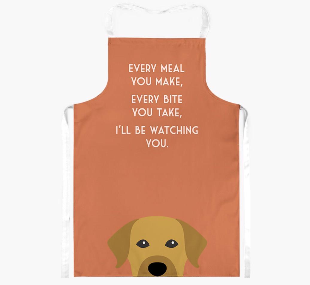 I'll Be Watching You: Personalized {breedFullName} Apron