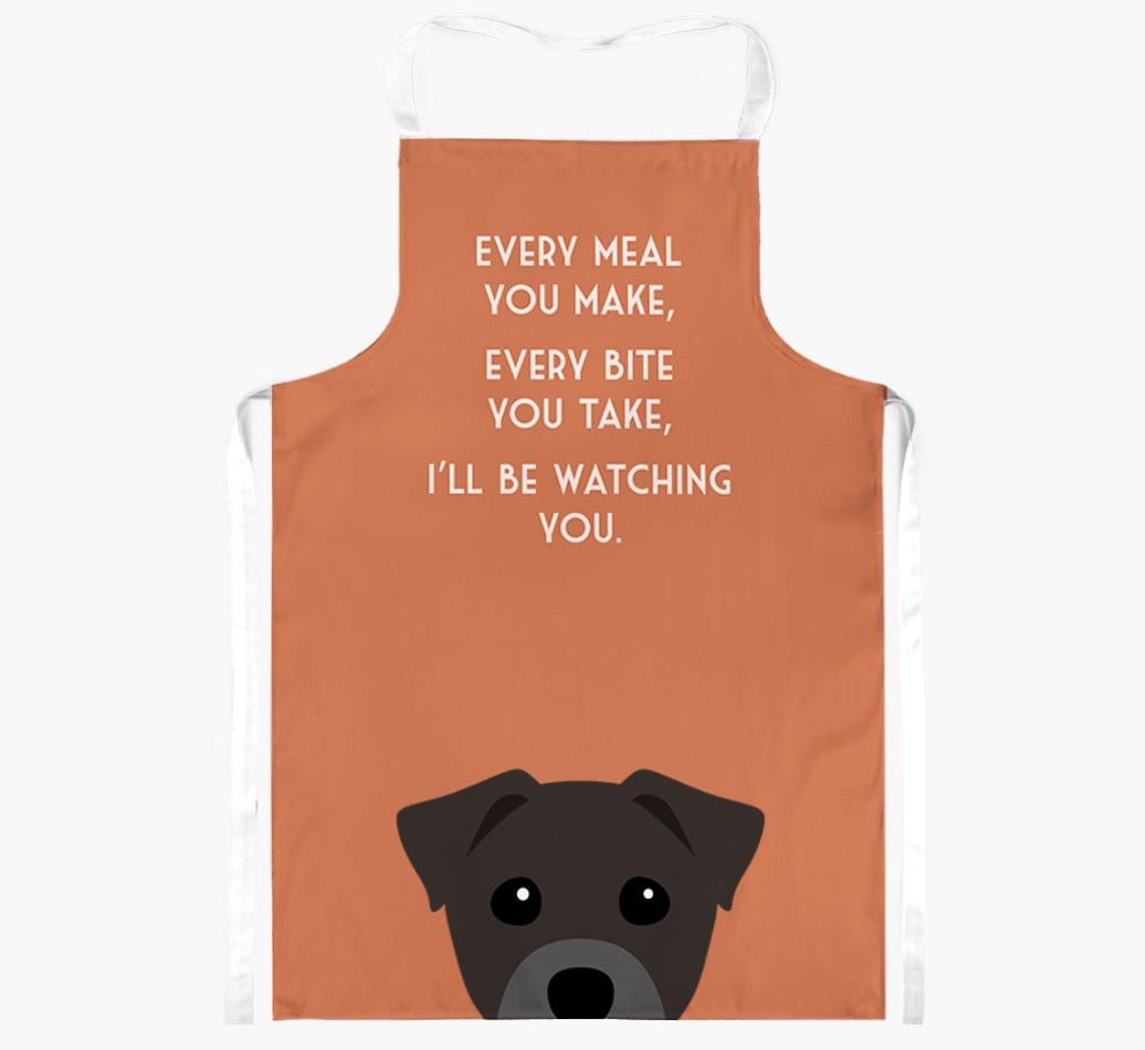 I'll Be Watching You: Personalized {breedFullName} Apron