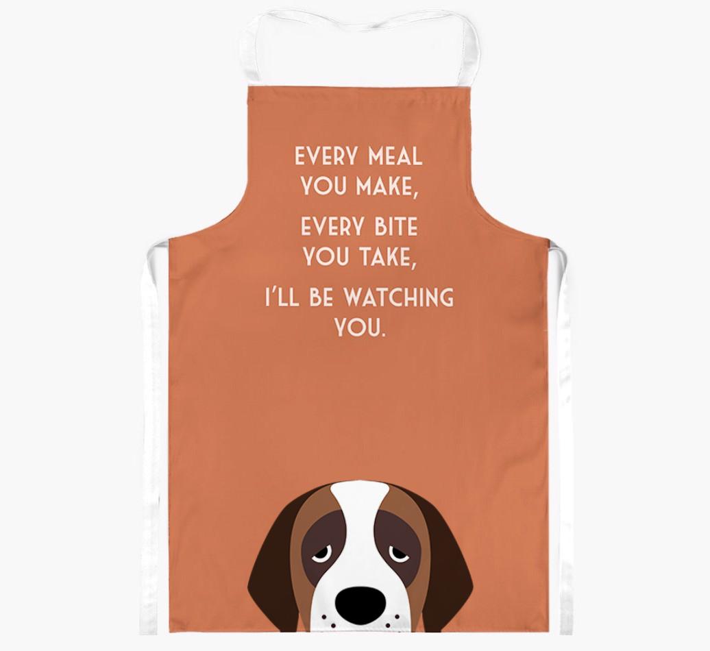 I'll Be Watching You: Personalized {breedFullName} Apron
