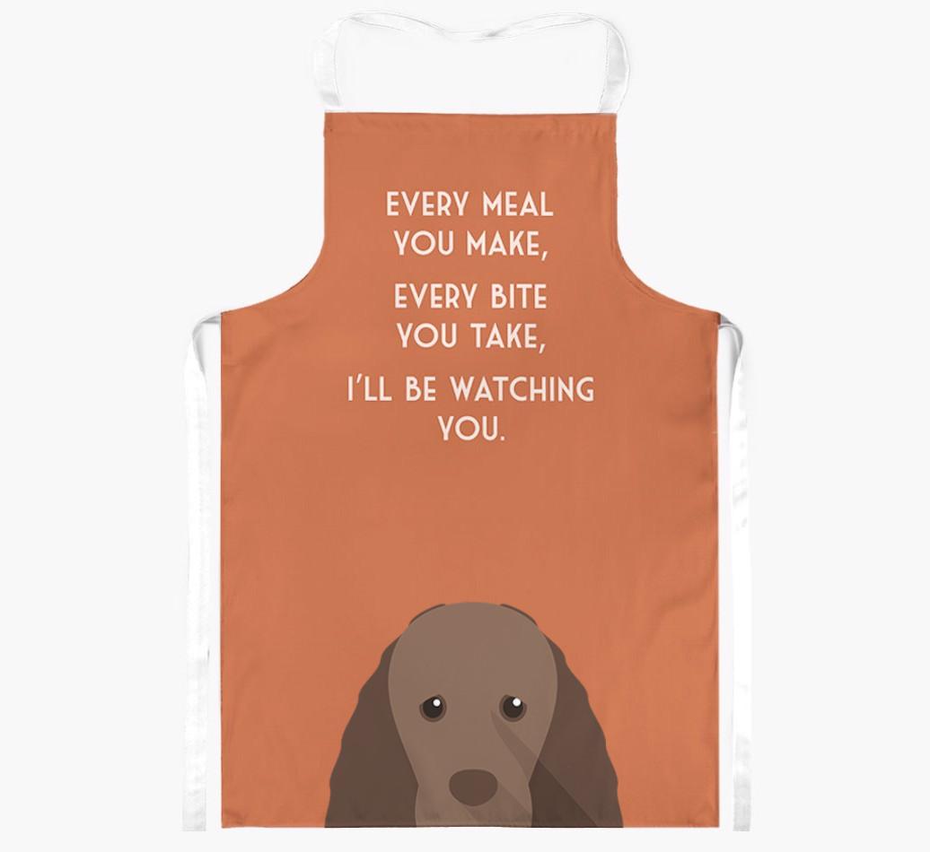I'll Be Watching You: Personalized {breedFullName} Apron