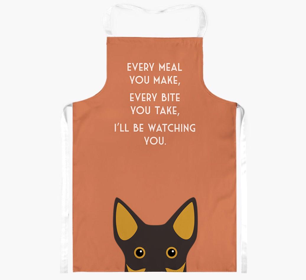 I'll Be Watching You: Personalized {breedFullName} Apron