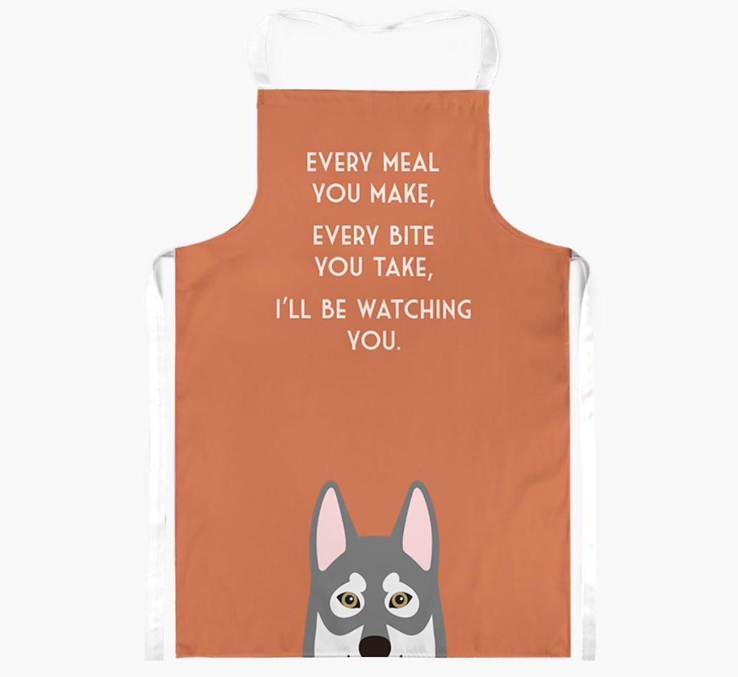 I'll Be Watching You: Personalized {breedFullName} Apron