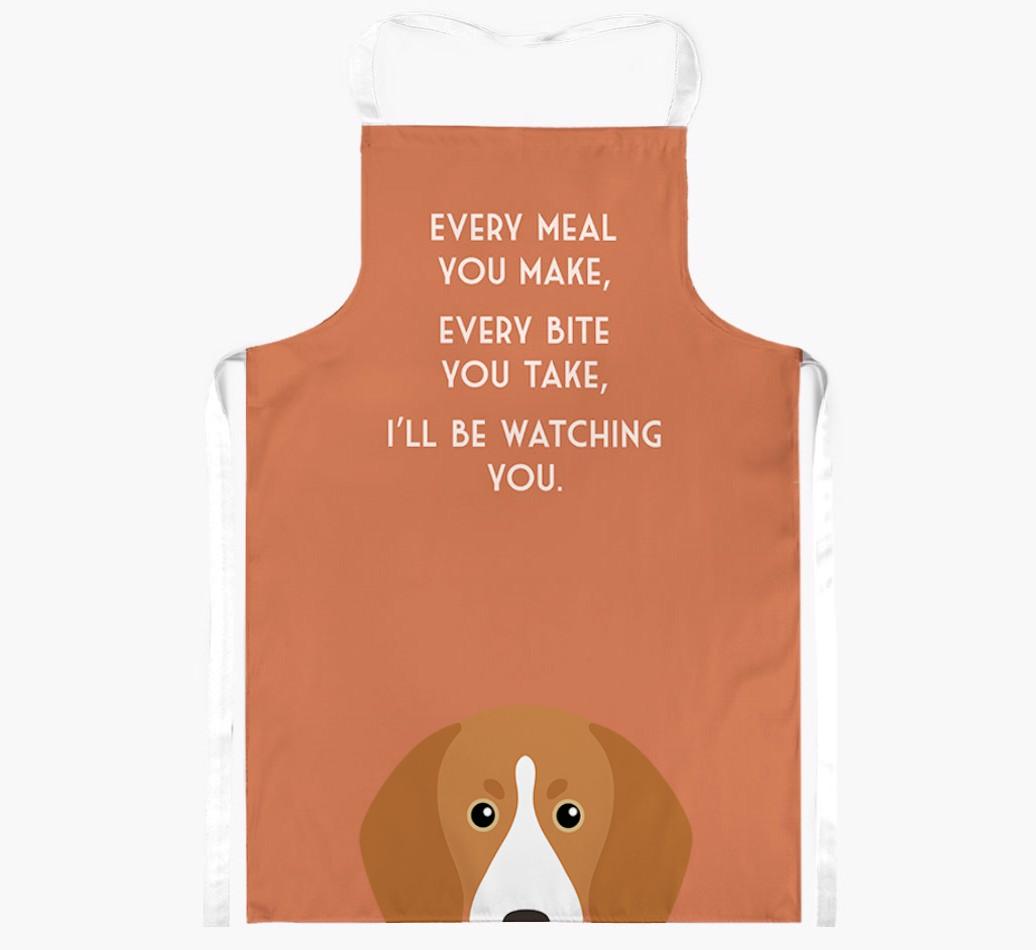 I'll Be Watching You: Personalized {breedFullName} Apron
