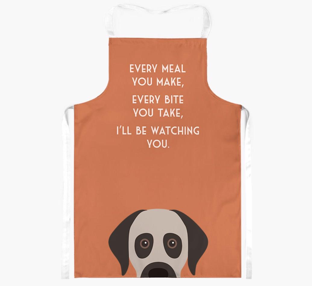 I'll Be Watching You: Personalized {breedFullName} Apron