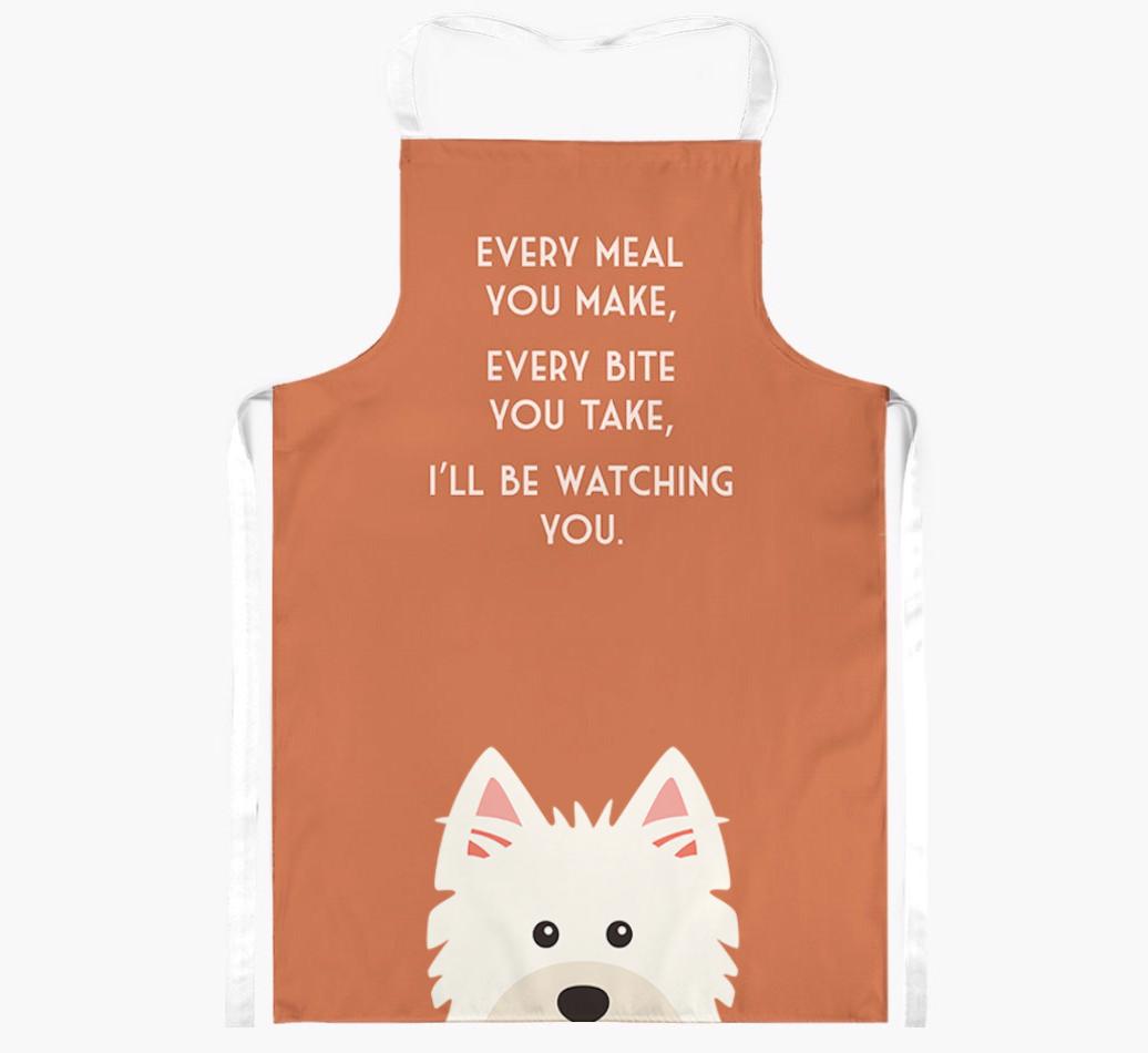 I'll Be Watching You: Personalized {breedFullName} Apron