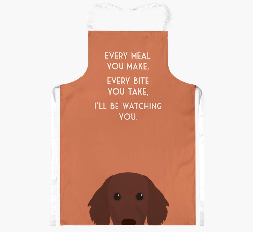 I'll Be Watching You: Personalized {breedFullName} Apron