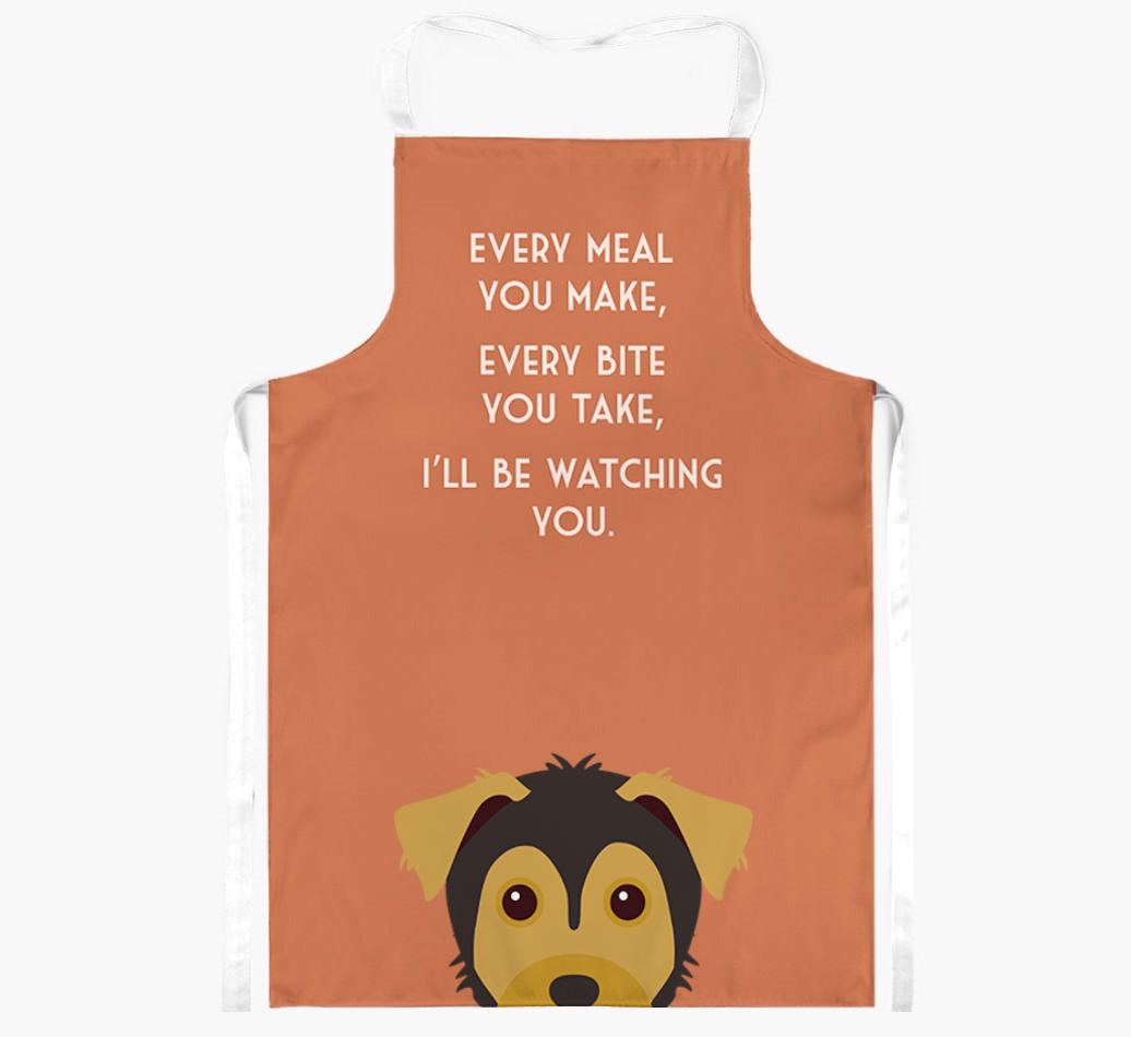 I'll Be Watching You: Personalized {breedFullName} Apron