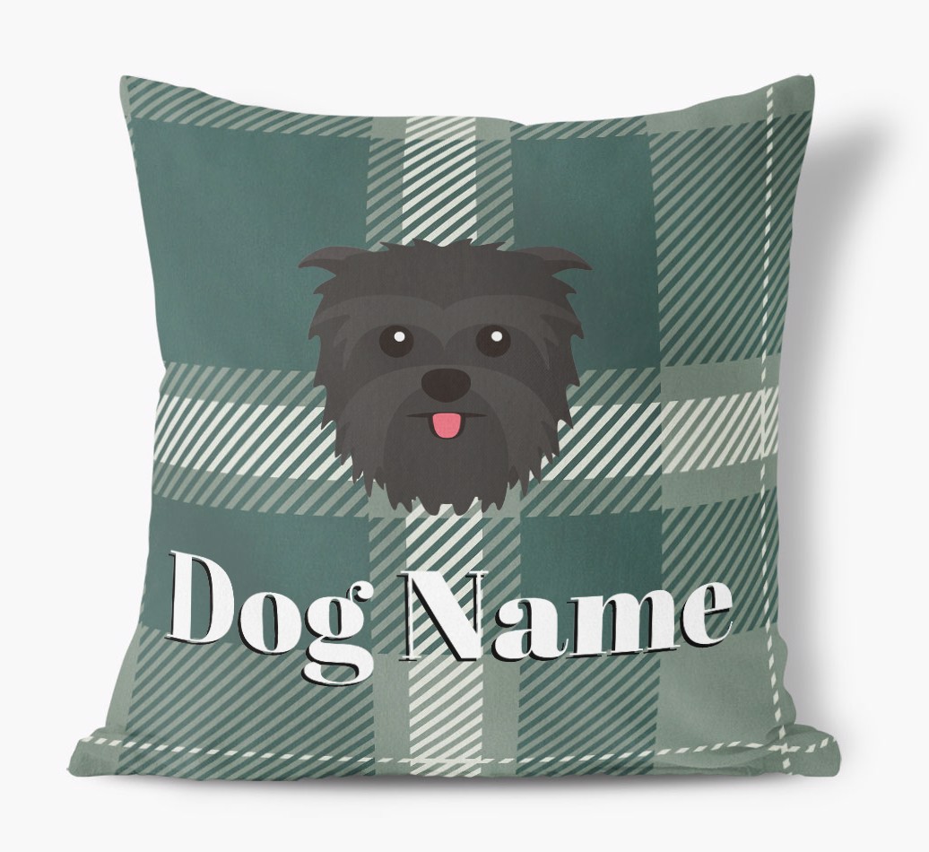 Tartan Pattern: Personalised {breedFullName} Soft Touch Cushion