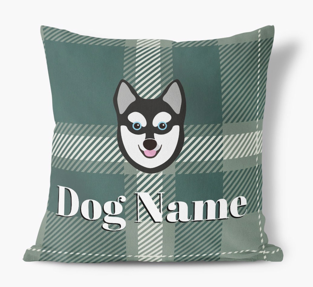 Tartan Pattern: Personalized {breedFullName} Soft Touch Pillow