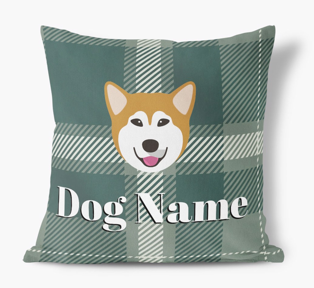 Tartan Pattern: Personalized {breedFullName} Soft Touch Pillow
