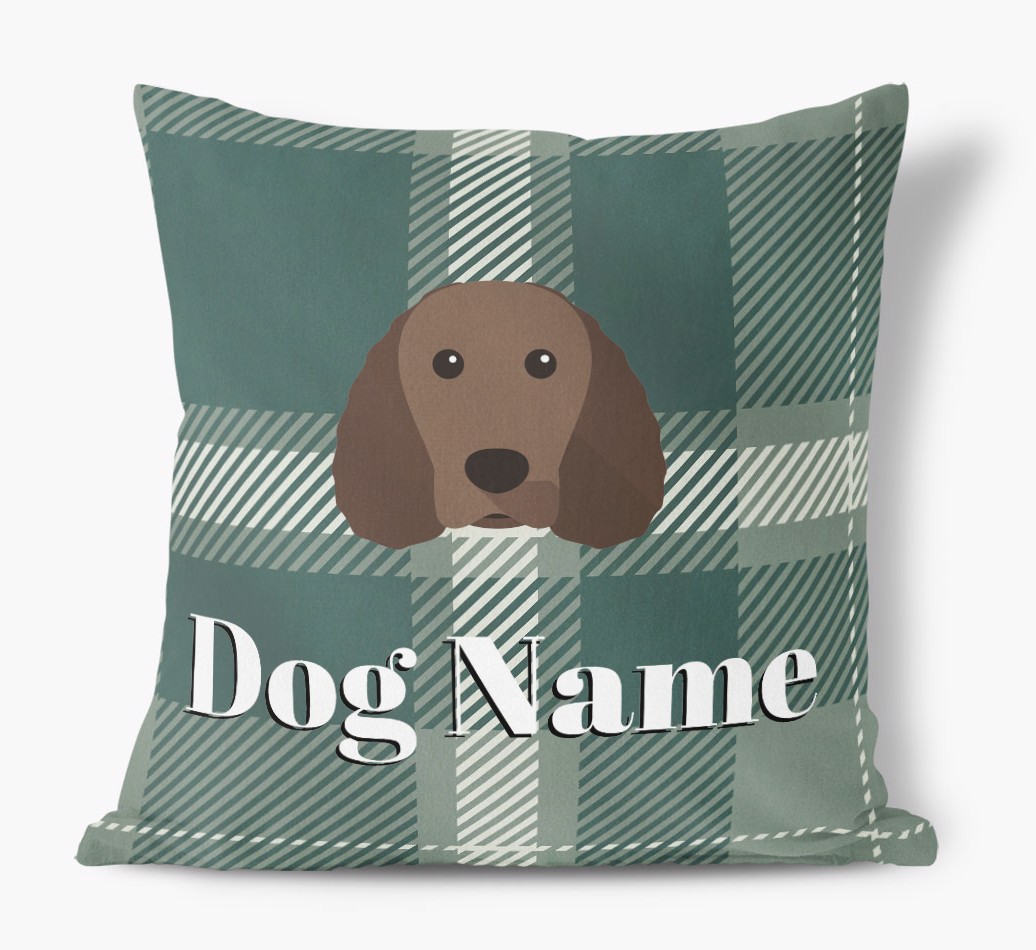 Tartan Pattern: Personalised {breedFullName} Soft Touch Cushion