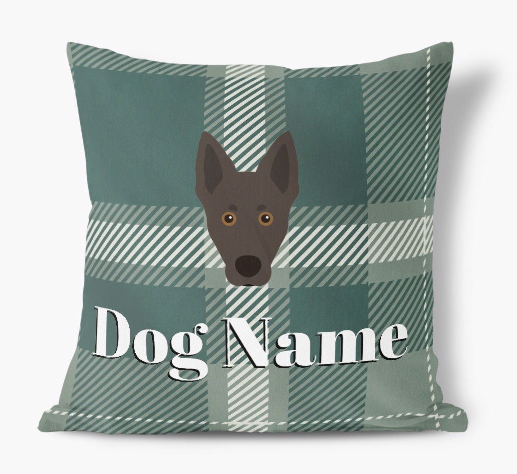 Tartan Pattern: Personalised {breedFullName} Soft Touch Cushion