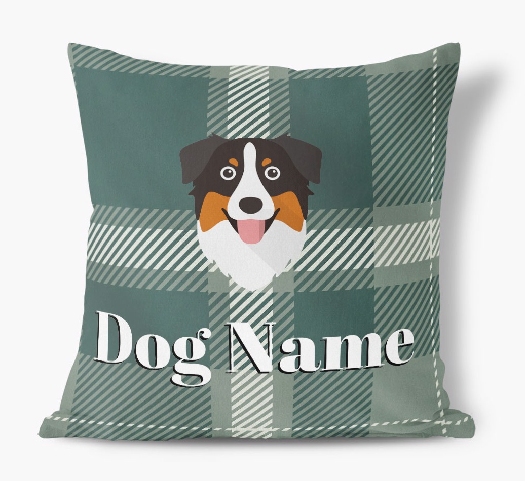 Tartan Pattern: Personalized {breedFullName} Soft Touch Pillow