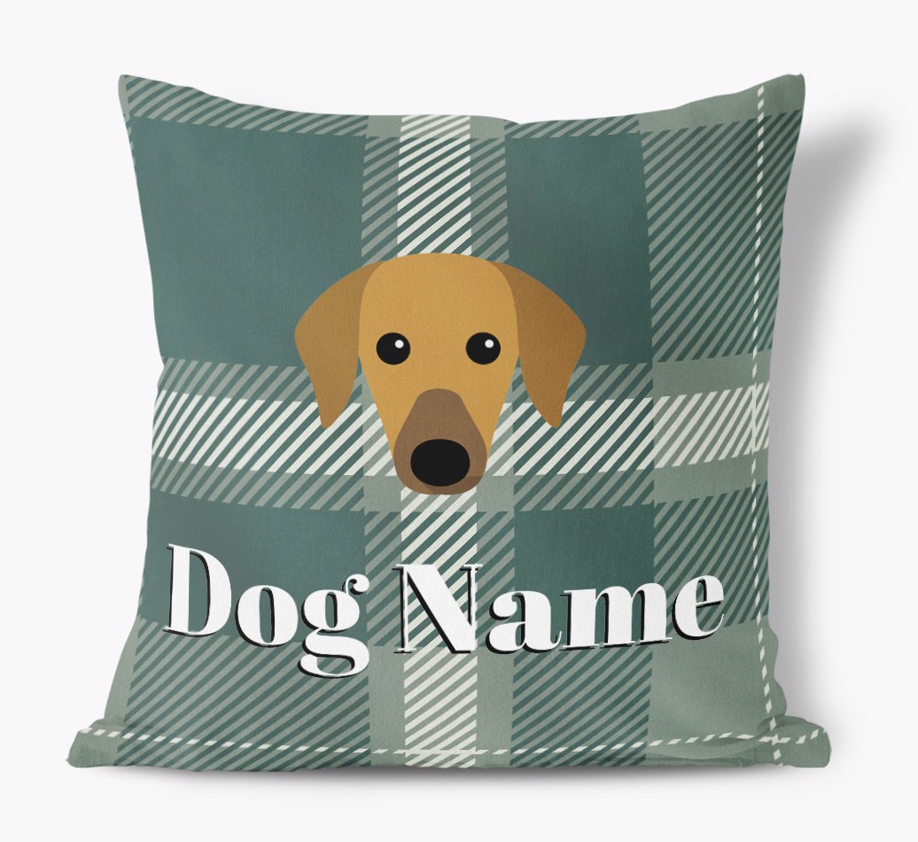 Tartan Pattern: Personalized {breedFullName} Soft Touch Pillow