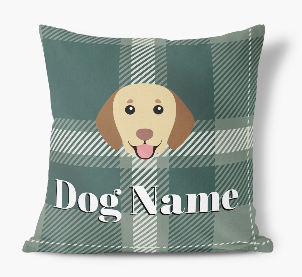 Tartan Pattern: Personalized {breedFullName} Soft Touch Pillow